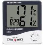 PROFICON METER 1 οικονομικό επίτοιχο και επιτραπέζιο θερμόμετρο υγρασιόμετρο ρολόι με ξυπνητήρι